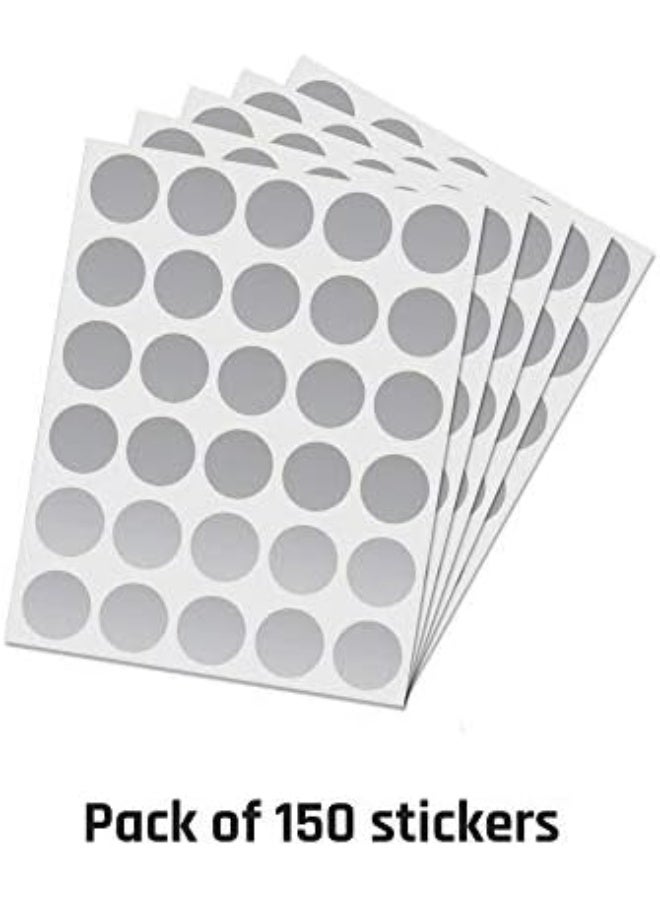 150 Pack, 1" Scratch Off Stickers Labels, Round Circle - Silver - Image 3