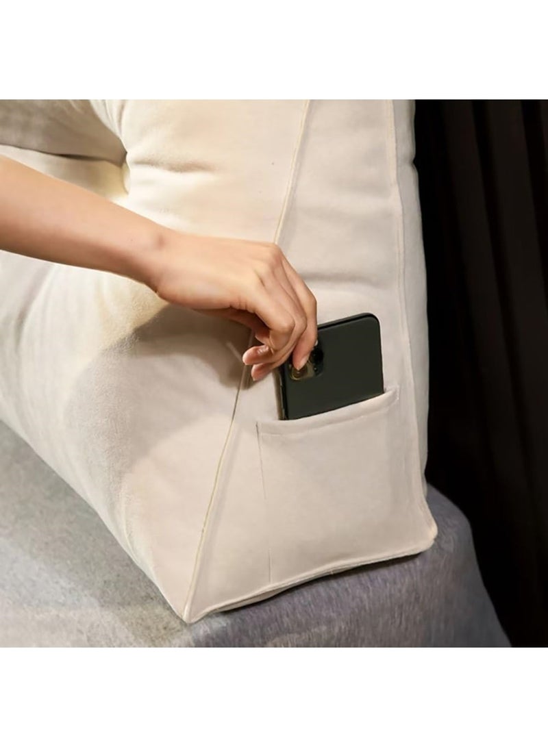 CHU DAI 180x50x20cm Reading Cushion for Bed and Sofa Wedge Cushion Sofa Lumbar Cushion Bed Cushion Back Cushion Seat Cushion Bed Chair Cushion Headboard Bed Seat Cushion Removable Cover  - Image 5