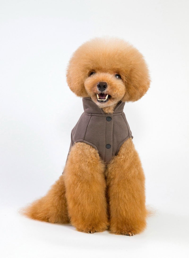 Loquat Pet clothes with thick coats Brown  - Image 1