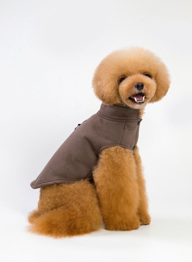 Loquat Pet clothes with thick coats Brown  - Image 2
