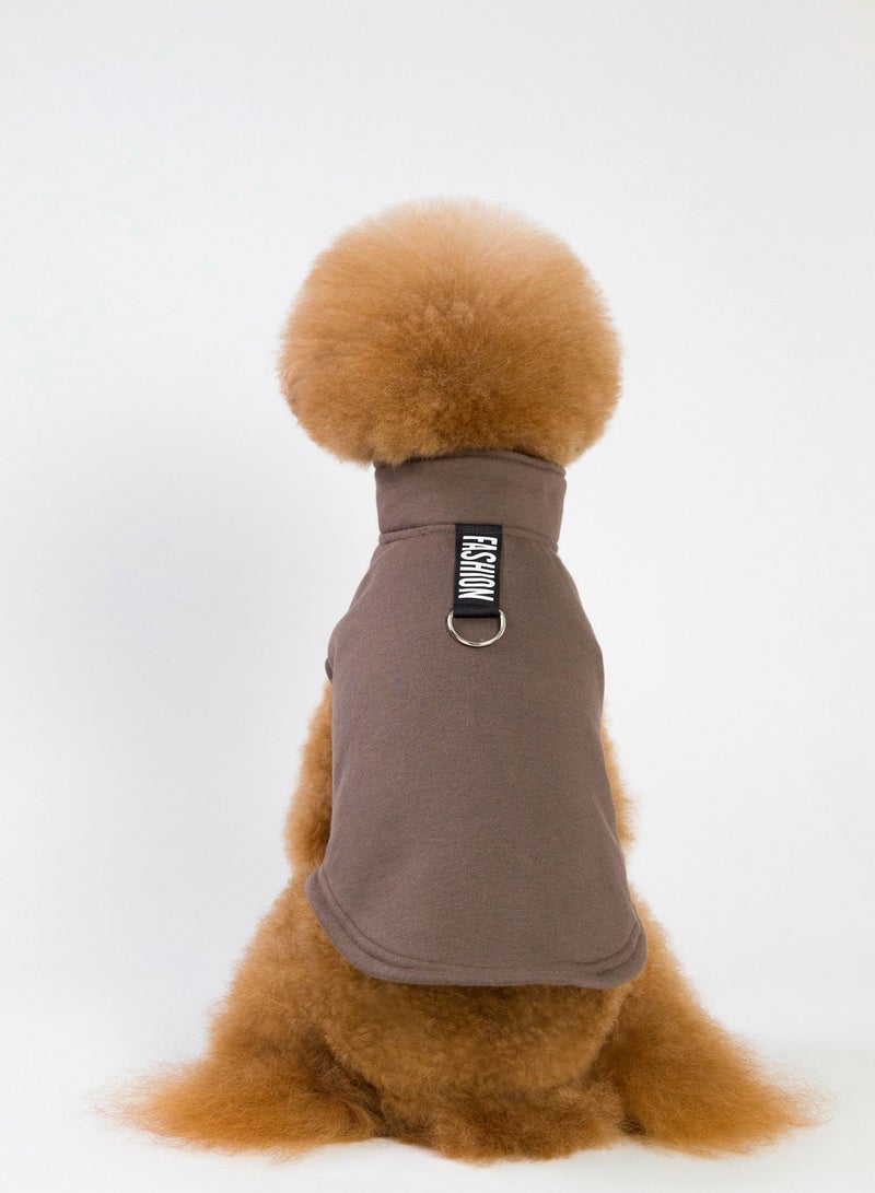 Loquat Pet clothes with thick coats Brown  - Image 3
