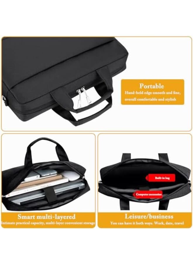 اس دبليو اي هيلب حقيبة كتف للكمبيوتر المحمول متوافقة مع ماك بوك اير برو 13 13.3 بوصة نوت بوك متوافق مع ماك بوك برو 14 بوصة 2021 2022 M1 Pro Max A2442 حقيبة من البوليستر - Image 2