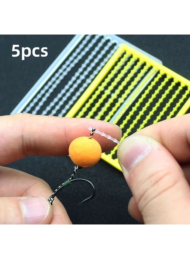 5 قطع من حشوات الطعم الأبيض لصيد أسماك الشبوط مع خطاطيف تانديم وتصميم بوب أب - Image 2