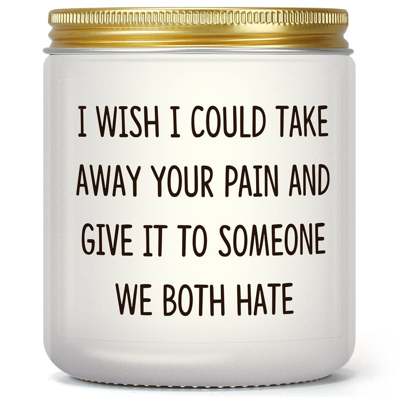 Get Well Soon Gifts for Women Men Funny Present for Her Him After Surgery Feel Better Gift for Mom Sick Friends Grieving Divorce Sorry for Your Loss Take Your Pain Candle