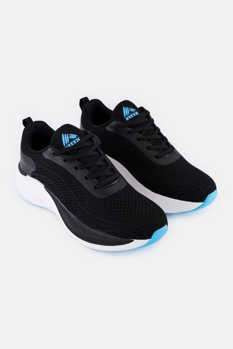 RBX Women Lace Up Running Shoes, Black - Image 1