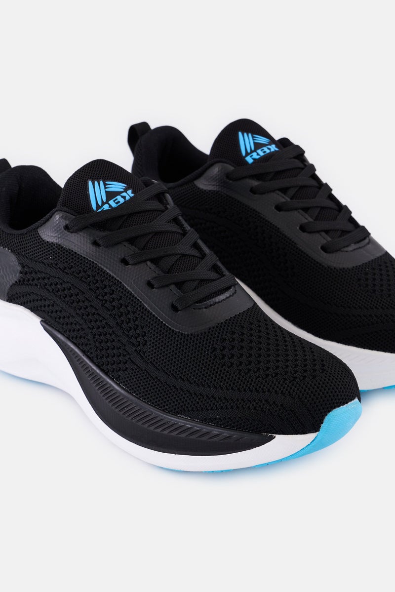 RBX Women Lace Up Running Shoes, Black - Image 3
