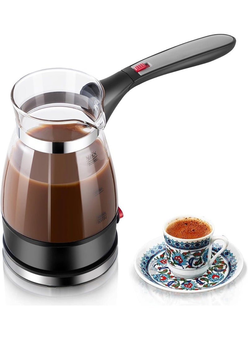 Silver Love Glass Coffee Maker SC-355, 500ml Capacity, 800W Electric Coffee Brewer, Ergonomic Handle, 220-240V, - Image 1