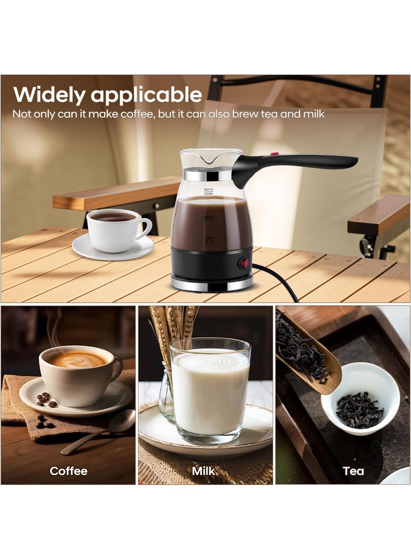 Silver Love Glass Coffee Maker SC-355, 500ml Capacity, 800W Electric Coffee Brewer, Ergonomic Handle, 220-240V, - Image 2
