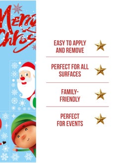 ZAFAA HOME Merry Christmas Window Stickers – Festive Holiday Decals for Glass Surfaces, Reusable and Easy-to-Apply Christmas Decorations  - Image 3