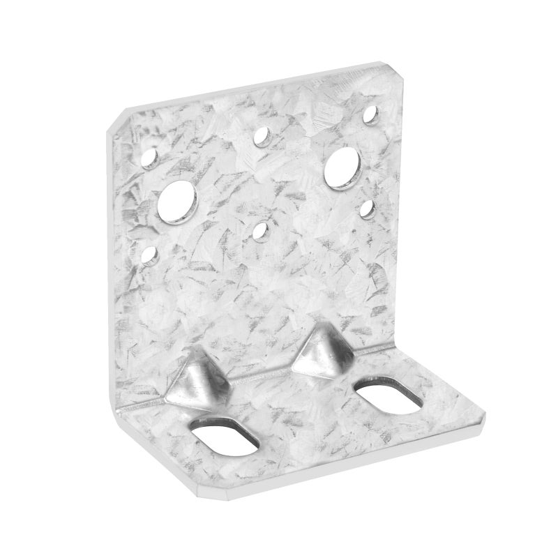 MOZCORN 6 Pack Corner Bracket Heavy Duty L Brackets for Wood HDG Angle Brackets Versatile Corner Brace with Reinforing Ribs and Adjustable Sloted Holes AntiRust 28MM Thickness 315x315x2in - Image 2