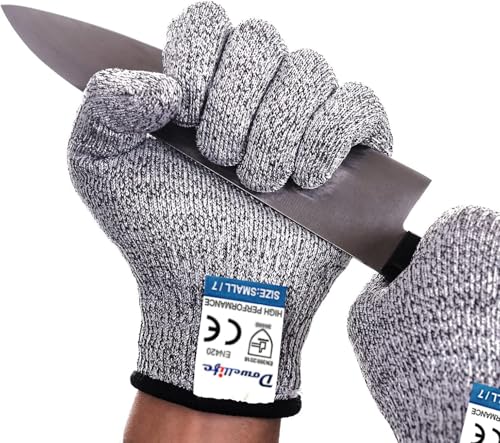 Dowellife Cut Resistant Gloves Food Grade Level 5 Protection Safety Kitchen Cut Gloves for Chef Oyster Shucking Mandolin  Butcher Meat Cutting