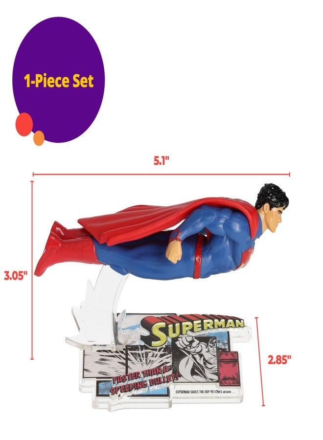 DecoPac Superman Man Of Steel Cake Topper, Superhero Flying Superman Cake Decoration, Food Safe Birthday Cake Decoration - Image 5