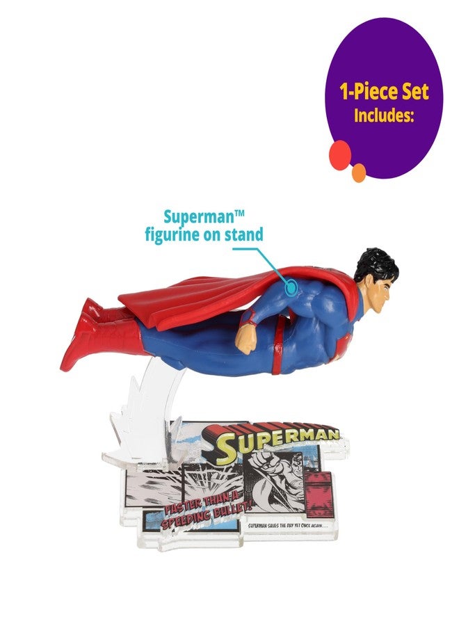 DecoPac Superman Man Of Steel Cake Topper, Superhero Flying Superman Cake Decoration, Food Safe Birthday Cake Decoration - Image 4