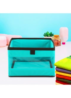 Kuber Industries Kuber Industries (Pack of 4) Storage Box | Wardrobe Organizer | Foldable Storage Organizer with Transparent Window | Closet Drawer Organizer for Saree, Shirts, Blankets & Books | Reliance Green  - Image 2