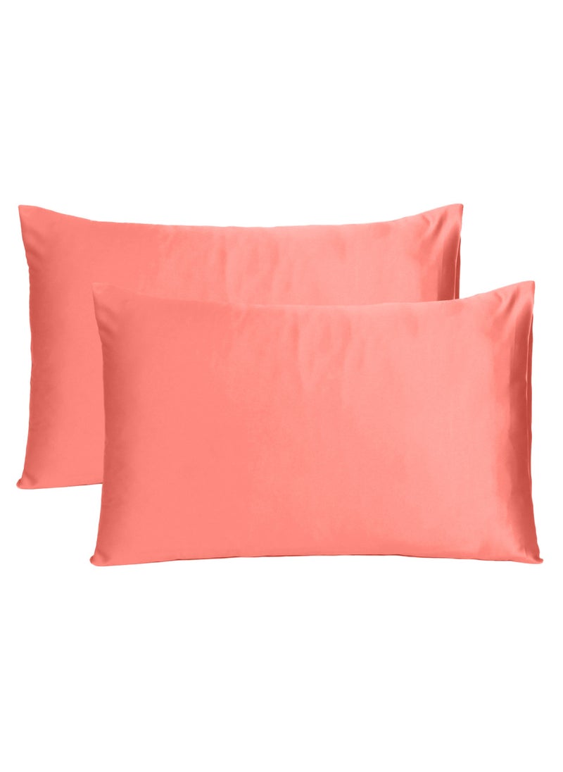 Satin Pillow Cover For Skin And Hair Care Salmon Rose Silk Pillowcase Set of 2 with Envelope Closure 45W X 68L CM Regular Size (18 x 27 Inches) - pzsku/Z1C5A98B2046677DC7E87Z/45/_/1716967022/5822319d-aa7c-4b6c-ac39-308ca5e3da7f