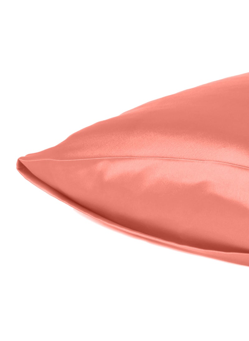 Satin Pillow Cover For Skin And Hair Care Salmon Rose Silk Pillowcase Set of 2 with Envelope Closure 45W X 68L CM Regular Size (18 x 27 Inches) - pzsku/Z1C5A98B2046677DC7E87Z/45/_/1716967024/9614dd5a-27ed-4b55-90a7-0d0abb6b544a