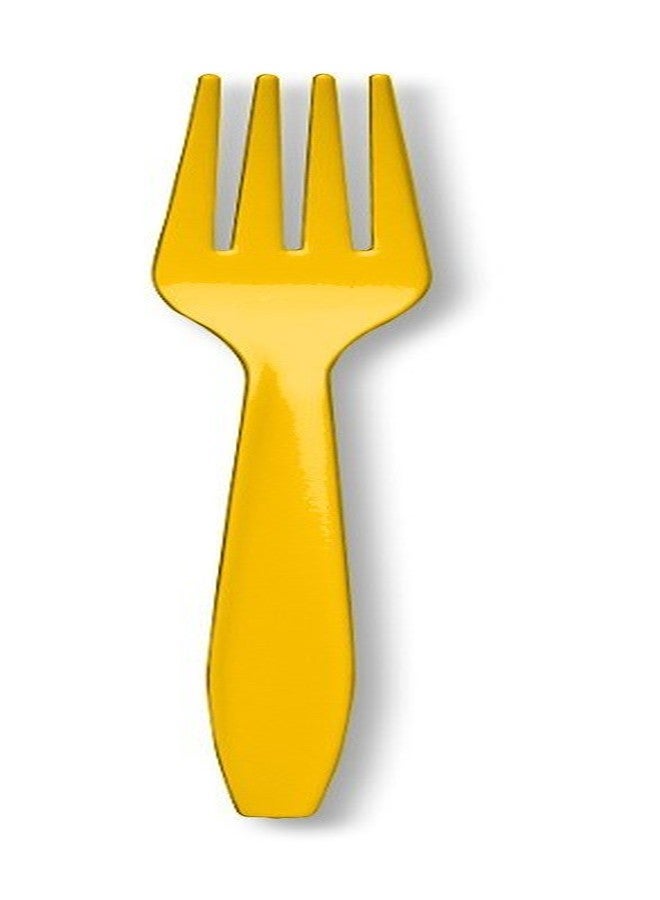Creative Converting Touch of Color Premium Plastic Forks, 24-Count, School Bus Yellow
