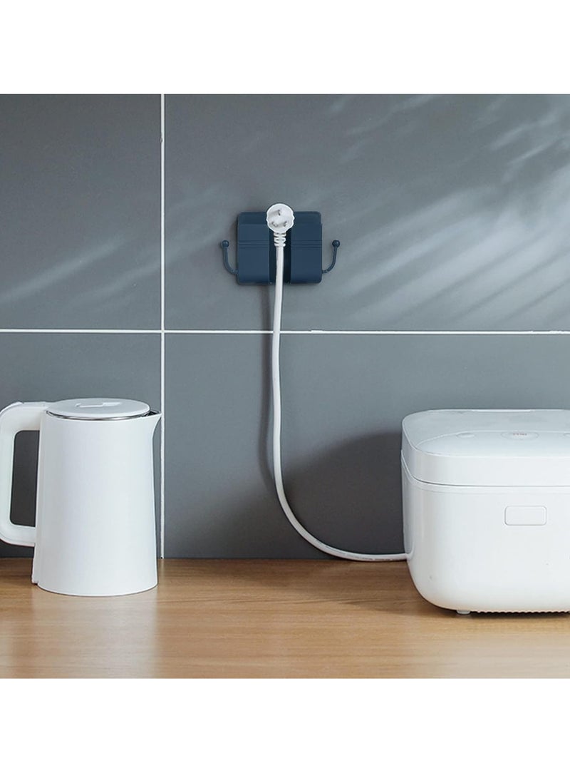 حامل هاتف مثبت على الحائط مع صندوق تخزين لوحدة التحكم عن بعد مزود بخطاف - منظم متعدد الأغراض للمنزل والمكتب - Image 5