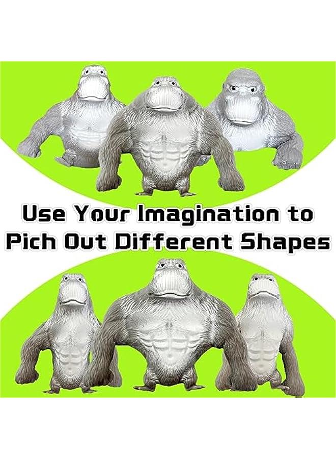 Stretchy Monkey World Toy Squishy Monkey Squishies (1-Pack) Splat Monkey Gorilla Toy Stretch Monkey Squishy Toys Stress Relief Toy Autism Sensory Toys for Autistic Children Party Favors (Grey) - Image 4