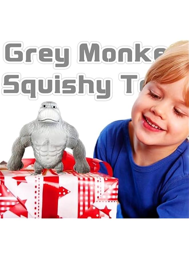 Stretchy Monkey World Toy Squishy Monkey Squishies (1-Pack) Splat Monkey Gorilla Toy Stretch Monkey Squishy Toys Stress Relief Toy Autism Sensory Toys for Autistic Children Party Favors (Grey) - Image 5