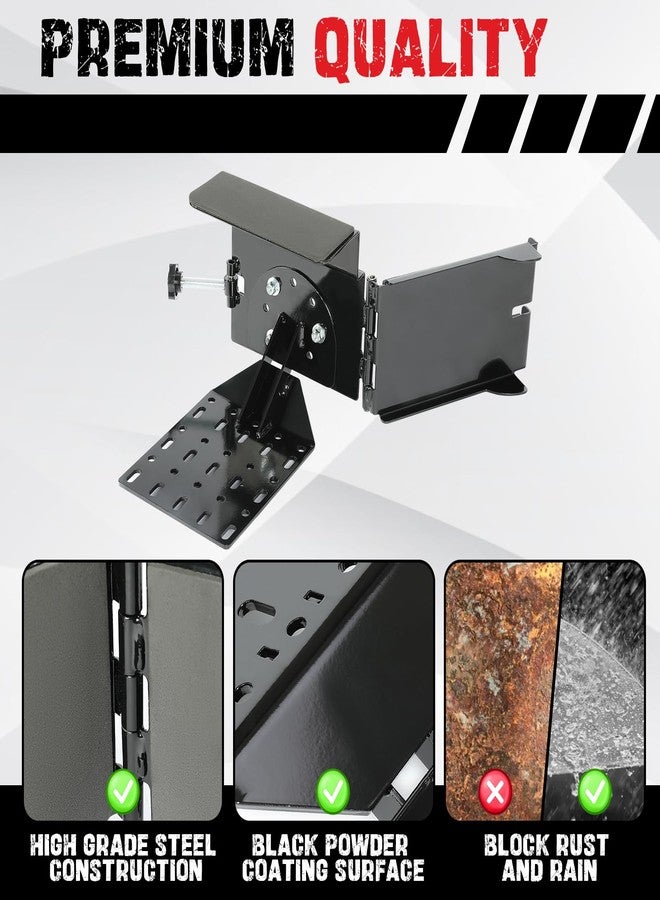 KUAFU Universal Saw Press Chainsaw Bracket Compatible with ATV UTV Trailers w/Tubular Racks Tool Carrier Mounting Holder Kit - Image 3