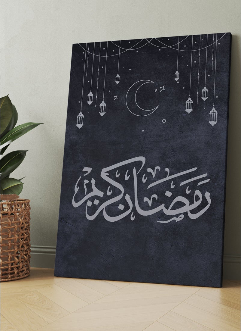 Canvas Wall Art Stretched Over Wooden Frame with Ramadan Kareem Painting - pzsku/Z1C5ACB892C04A6666F9AZ/45/_/1736424425/23fb4b11-bff1-4b86-9a6a-2e0a33fcc944