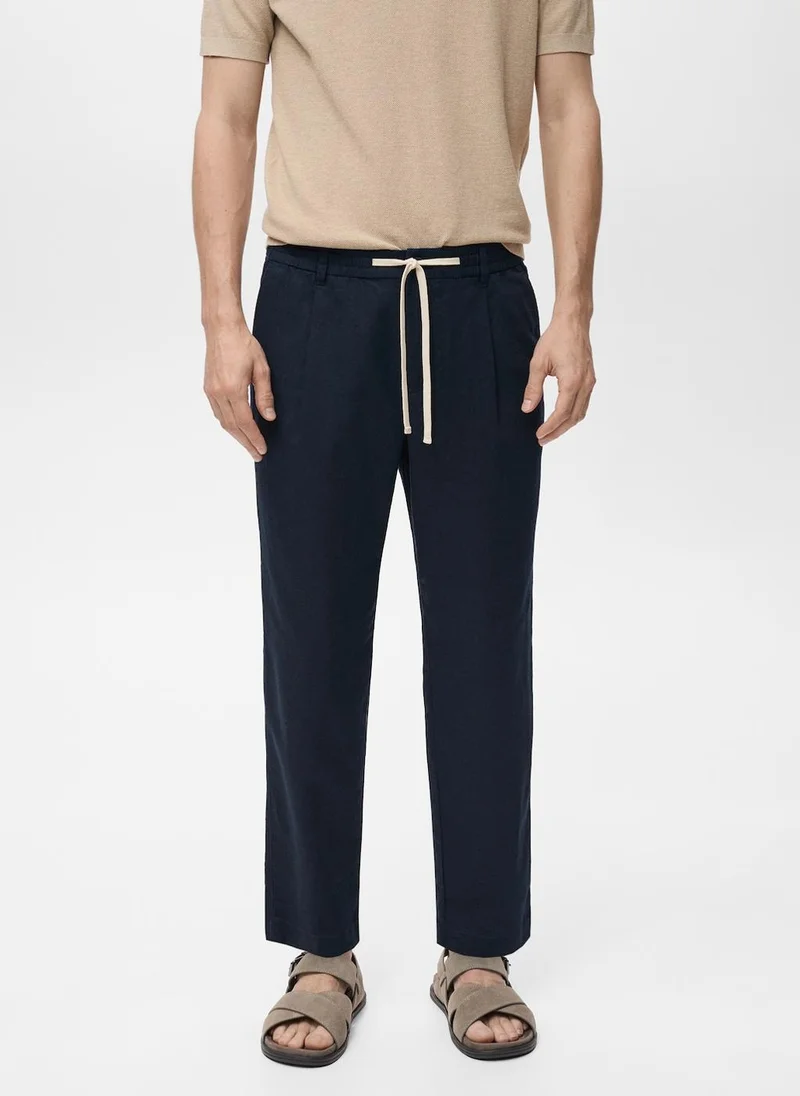 مانجو مان Slim-fit trousers with drawstring