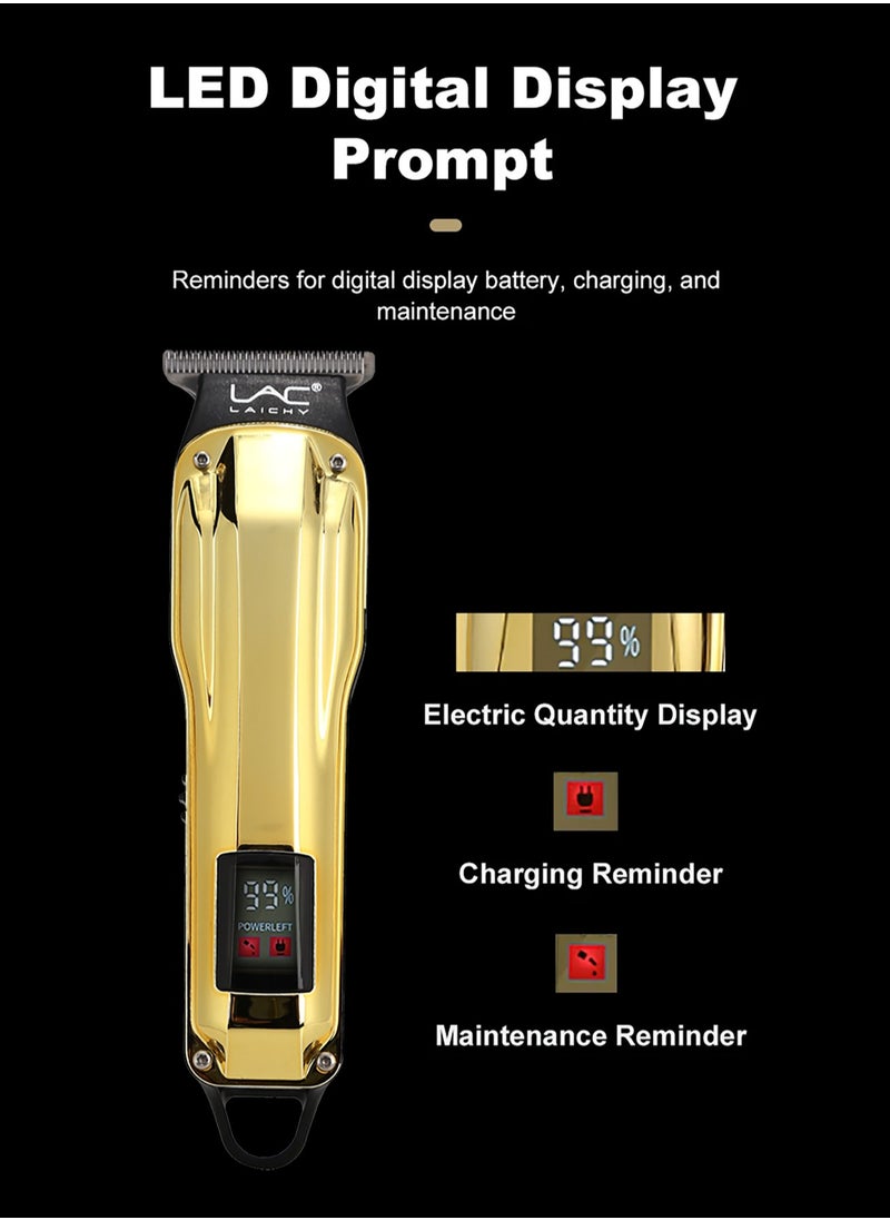 LAC - Hair Clippers for men Hair Trimmer Beard Trimmer for Men Razor Kit - Rechargeable USB Professional Cordless Hair Clippers for Men with LED Display for Barber - Image 1
