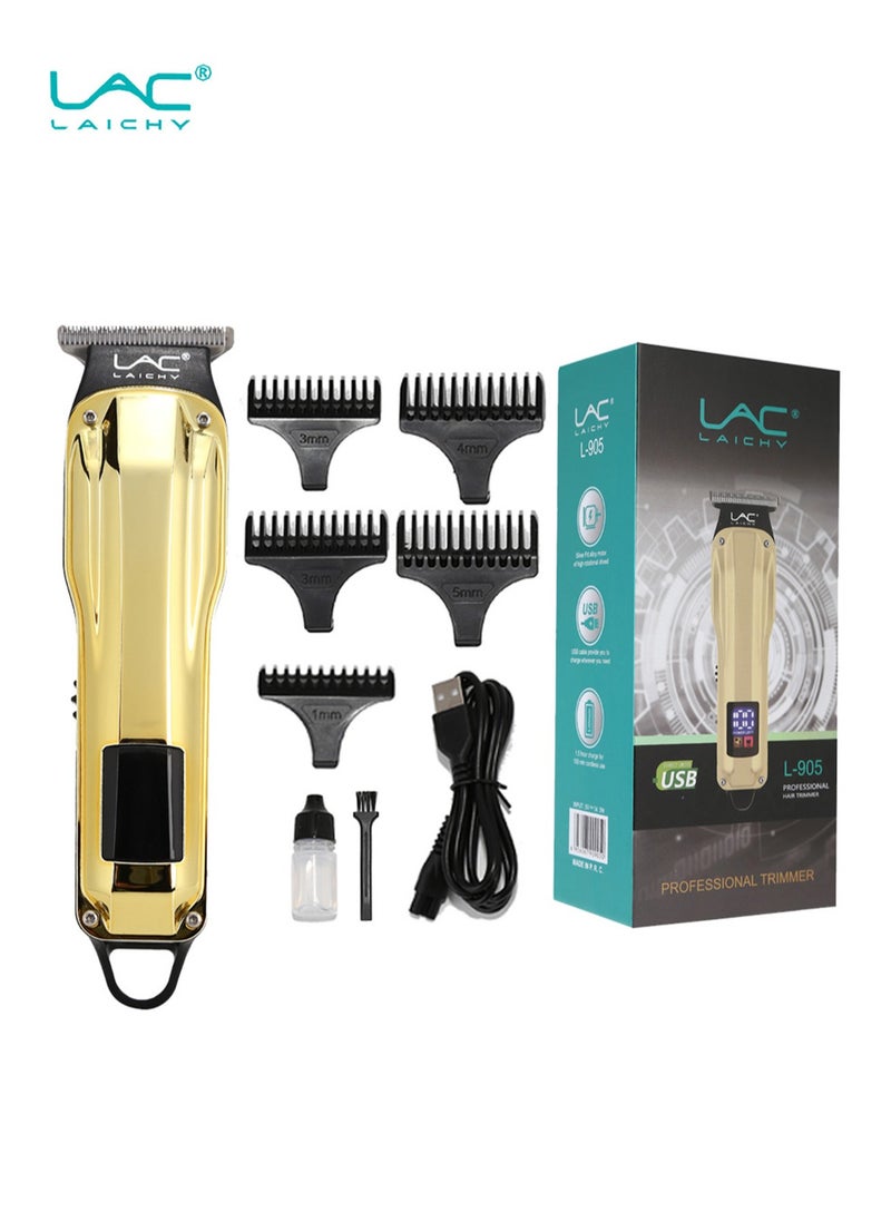 LAC - Hair Clippers for men Hair Trimmer Beard Trimmer for Men Razor Kit - Rechargeable USB Professional Cordless Hair Clippers for Men with LED Display for Barber - Image 1