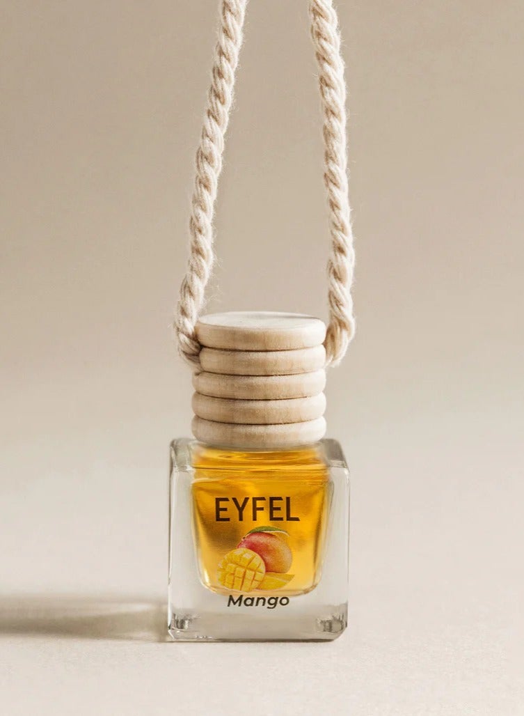 EYFEL Car Air Freshener Mango Scent 10ml – Long-Lasting Perfume Diffuser with Wooden Cap - Image 3