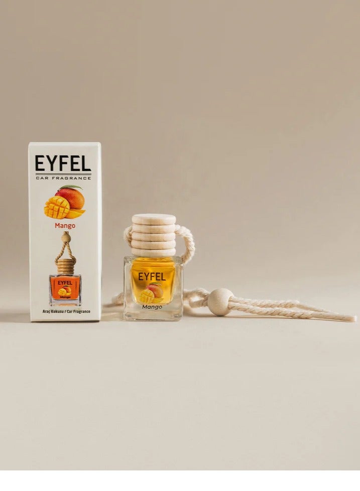 EYFEL Car Air Freshener Mango Scent 10ml – Long-Lasting Perfume Diffuser with Wooden Cap - Image 5