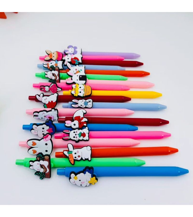 Easter Cute Bunny Series 12pcs Ballpoint Pens Smooth Writing Comfort Grip - Image 4