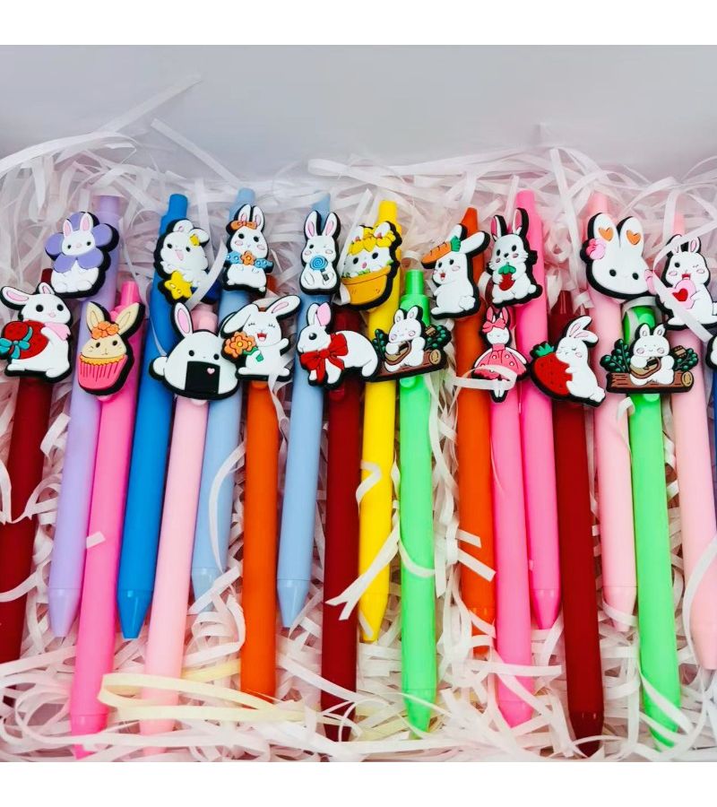 Easter Cute Bunny Series 12pcs Ballpoint Pens Smooth Writing Comfort Grip - Image 5