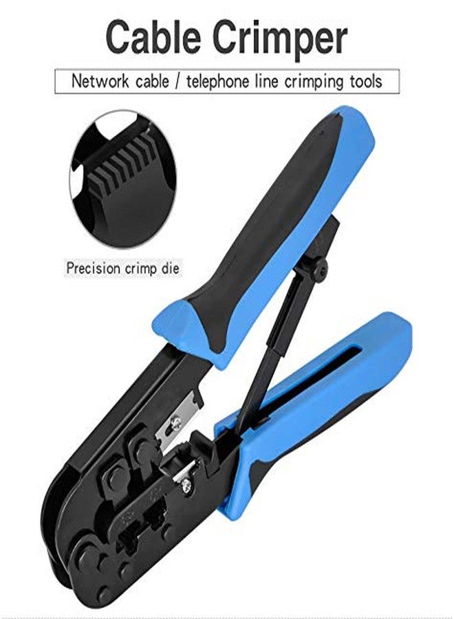 CARE CASE® Modular Plug Crimper Dual-Modular 2-in-1 Crimping Tool LAN Cutter with Cable Cutter Network Cable Tool (RJ45 // RJ11) - Image 3