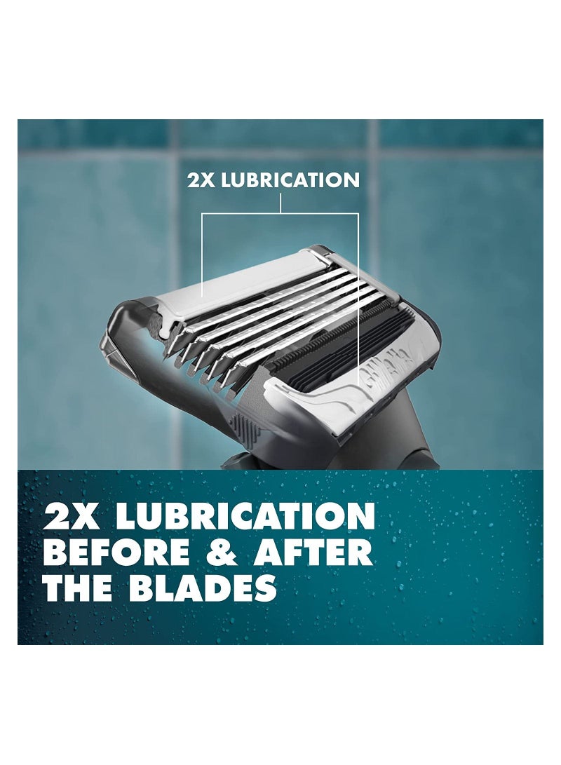 Gillette خراطيش حلاقة جيليت إنتيمت، 4 عبوات شفرات حلاقة، لطيفة وسهلة الاستخدام، تم اختبارها من قبل أطباء الجلدية، مع شريط تشحيم - Image 3