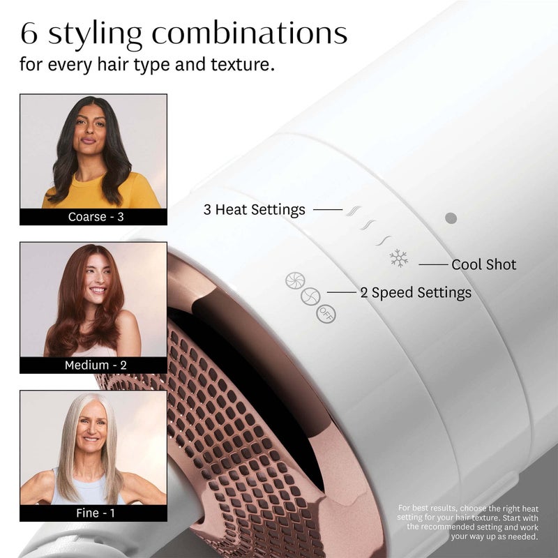 T3 AireBrush One Step Smoothing and Volumizing Hair Dryer Brush, Blow Dryer Brush for Fast Drying and Styling with Multiple Heat and Speed Settings, Ceramic Oval Brush and Cool Shot - Image 3