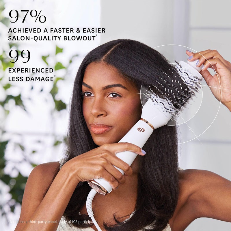 T3 AireBrush One Step Smoothing and Volumizing Hair Dryer Brush, Blow Dryer Brush for Fast Drying and Styling with Multiple Heat and Speed Settings, Ceramic Oval Brush and Cool Shot - Image 4