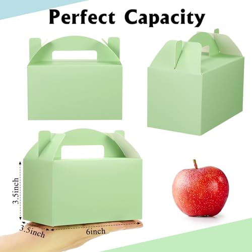 Skyygemm 24 Pcs Christmas Gable Gift Box Colorful Paper Candy Snack Goodie Cake Treat Boxes for Birthday Wedding Fall Party Favors, 6 x 3.5 x 3.5 Inch(Pastel) - Image 2