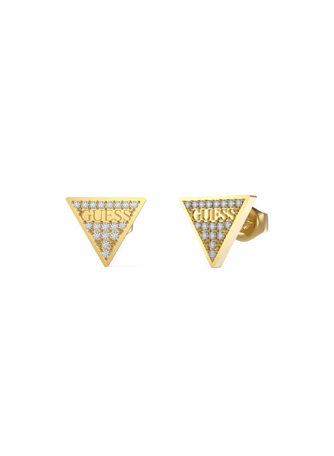 Pave & Guess Triangle Earring