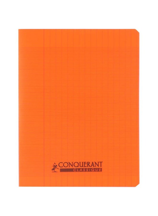 CONQUERANT Notebook (Seyes) 17 X 22 cm 96 Pages (48 Sheets) Square Ruled (French) Orange - Image 1