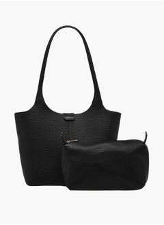 Flora Bella By Shoexpress Women's Textured Tote Bag and Pouch Set  - Image 1