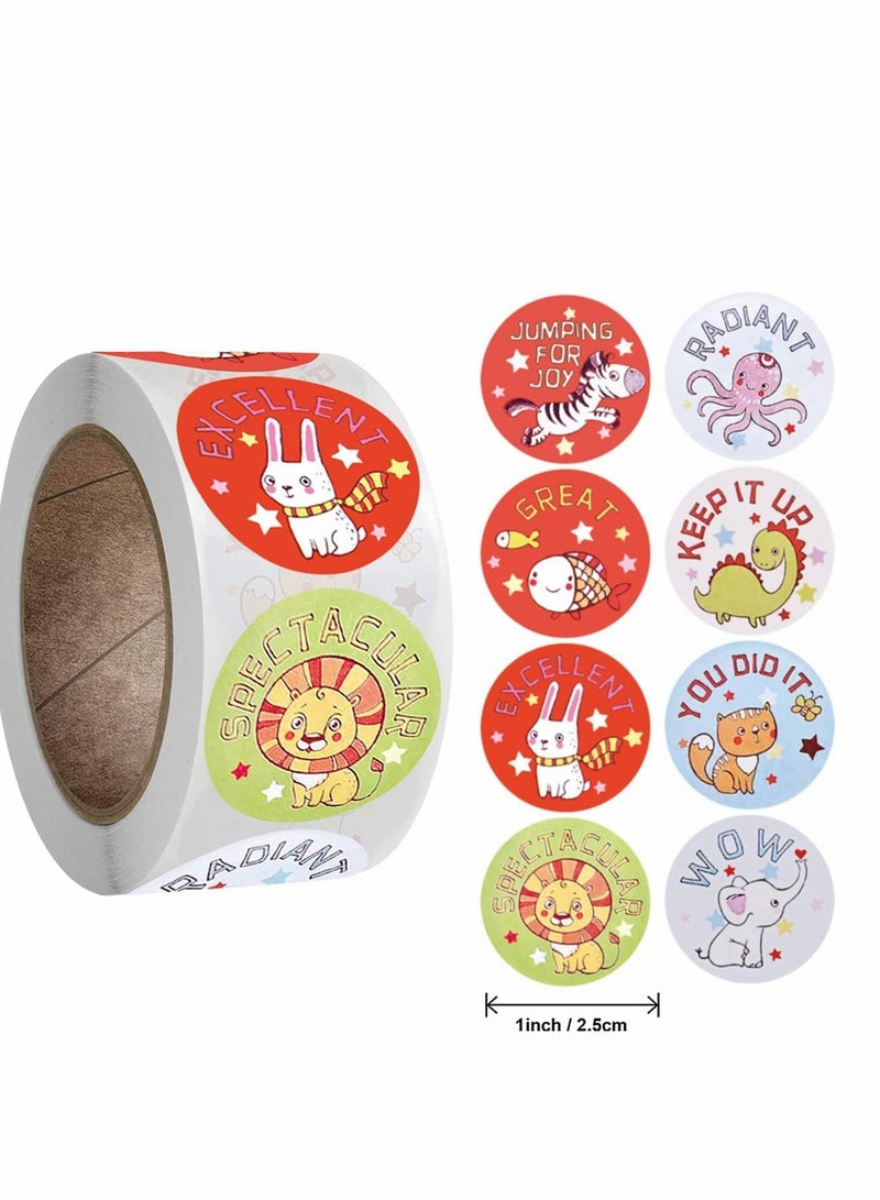 KASTWAVE Reward Stickers for Teachers, KASTWAVE 1000pcs Teacher Motivational Stickers for Kids,deal Stickers for Kids Behavior incentives1 Inch,  Animal Stickers,... - Image 4