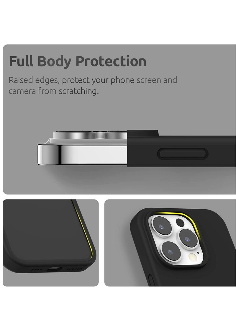 Magnetic Case Designed for iPhone 14 Pro Max Case 6.7 inch (2022), Compatible with MagSafe, Liquid Silicone Phone Case for iPhone 14 Pro Max, Black