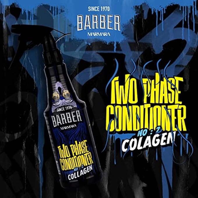 barber marmara TWO PHASE CONDITIONER MEN'S NO.2 COLLAGEN 500 ML LEAVE IN HAIR CARE MEN ANTI SPLIT ENDS HAIR PERFUME SPRAY TREATMENT DETANGLING SPRAY LEAVE IN CONDITIONER SPRAY MEN - Image 2