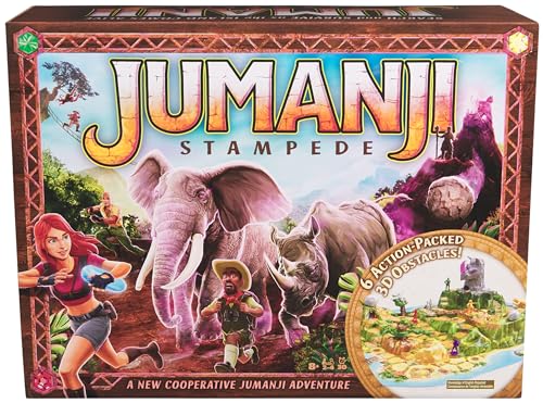 Spin Master Games Jumanji Stampede 3D Adventure Cooperative Board Game for Fans of The Jumanji Movies Easter Gift 24 Players for Ages 8 Up - Image 1