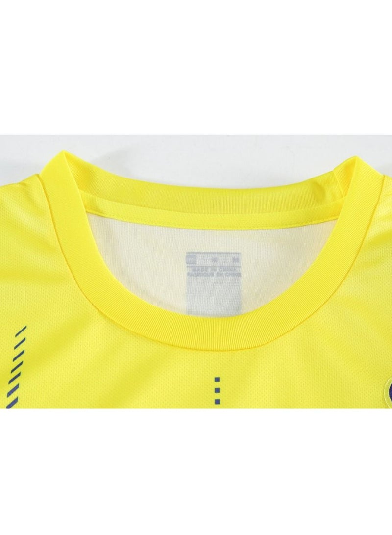 M MIAOYAN M MIAOYAN C Ronaldo's new Riyadh Victory team home football jersey with the same men's and women's club adult football jersey match football jersey suit  - Image 5