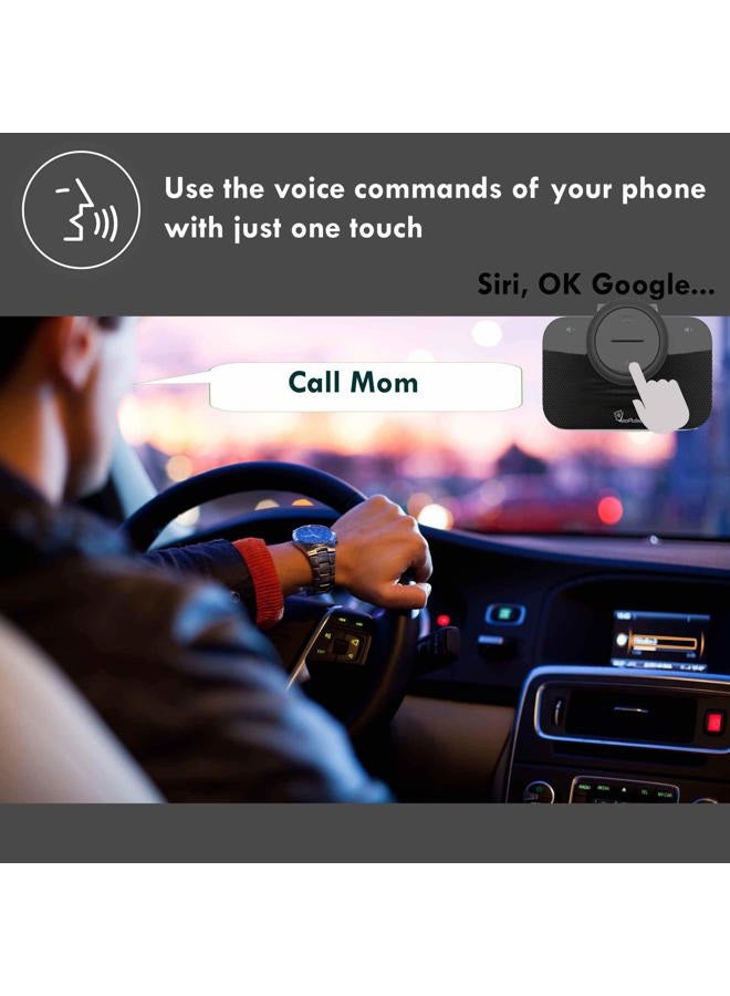 VeoPulse Car Speakerphone B-PRO 2 Hands Free with Bluetooth Automatic Cellphone Connection - Safe Hands-free kit Talking and Driving Wireless Technology - Compatible with All Cars and Bluetooth Phones - Image 4