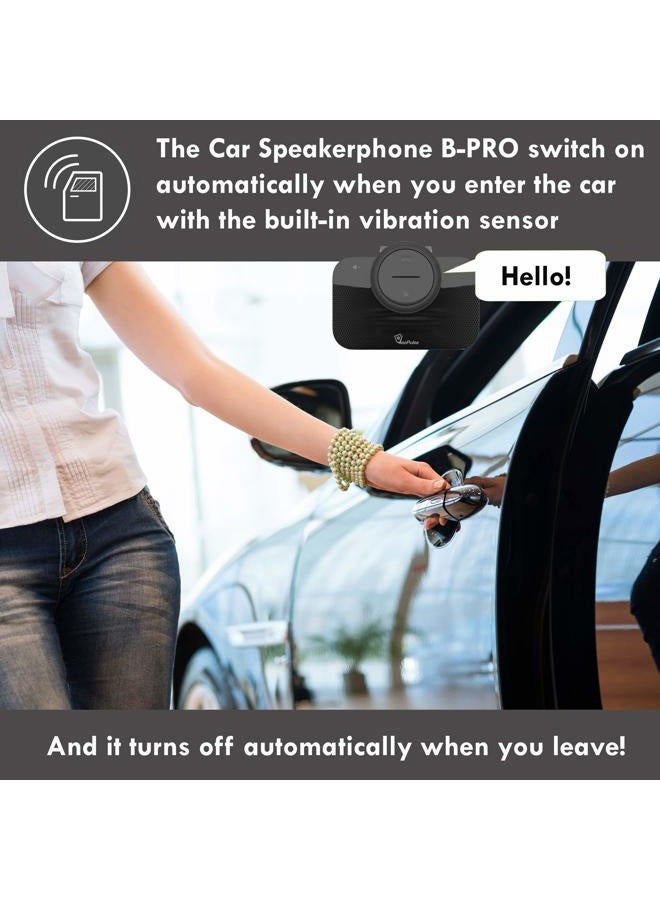 VeoPulse Car Speakerphone B-PRO 2 Hands Free with Bluetooth Automatic Cellphone Connection - Safe Hands-free kit Talking and Driving Wireless Technology - Compatible with All Cars and Bluetooth Phones - Image 2