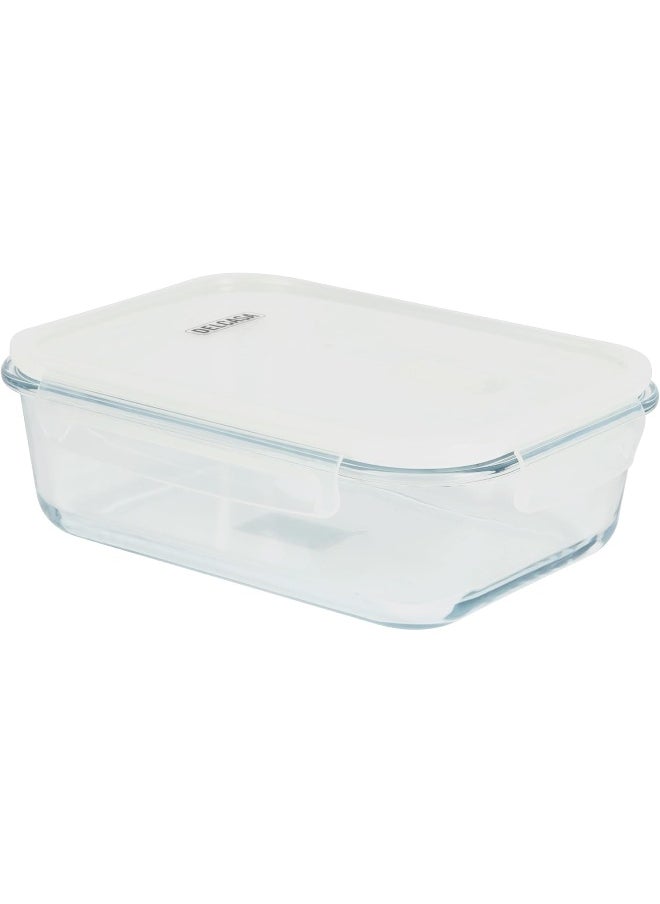DELCASA Delcasa DC3312 Square Airtight Container with Glass Lid, 1540 ml Capacity  - Image 4
