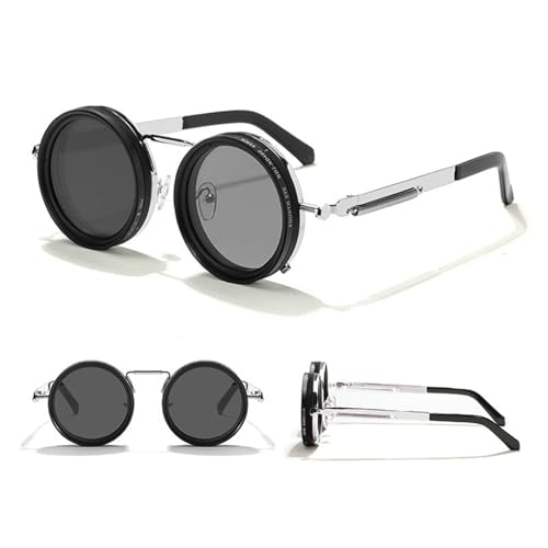 willochra 1-9 Adjustable Sunglasses Moonglass-Nd Filter Lenses Adjustable Tint Rounded Polarized Eyewear for Men (C3) - Image 4
